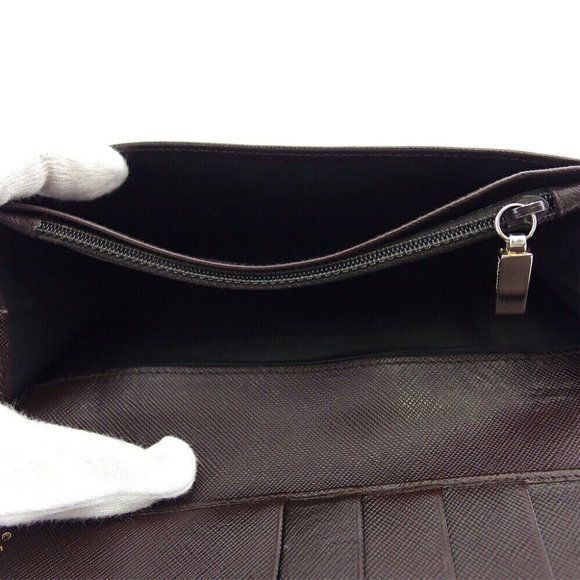 Salvatore Ferragamo Long Wallet Ganchini Leather Authentic USED - Picture 5 of 11